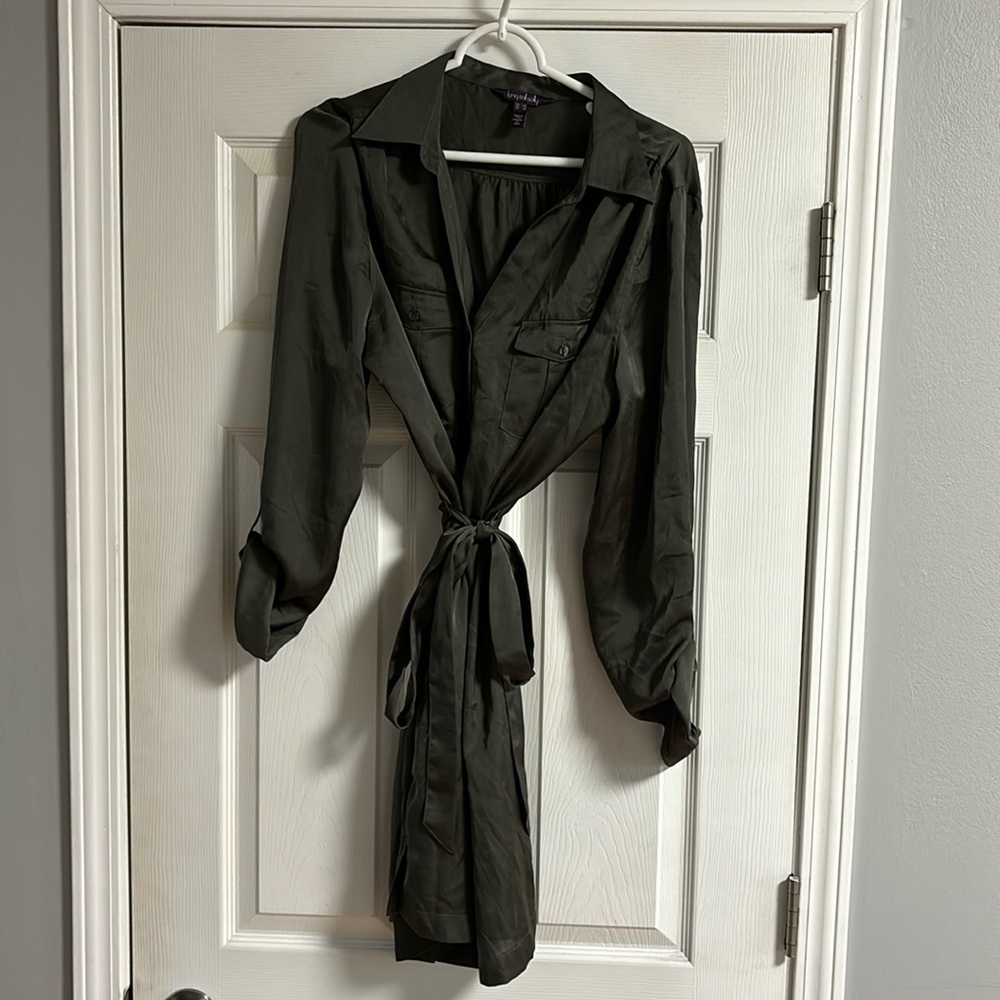 Long Tall Sally Long Button Up Tunic - Size Large Tall